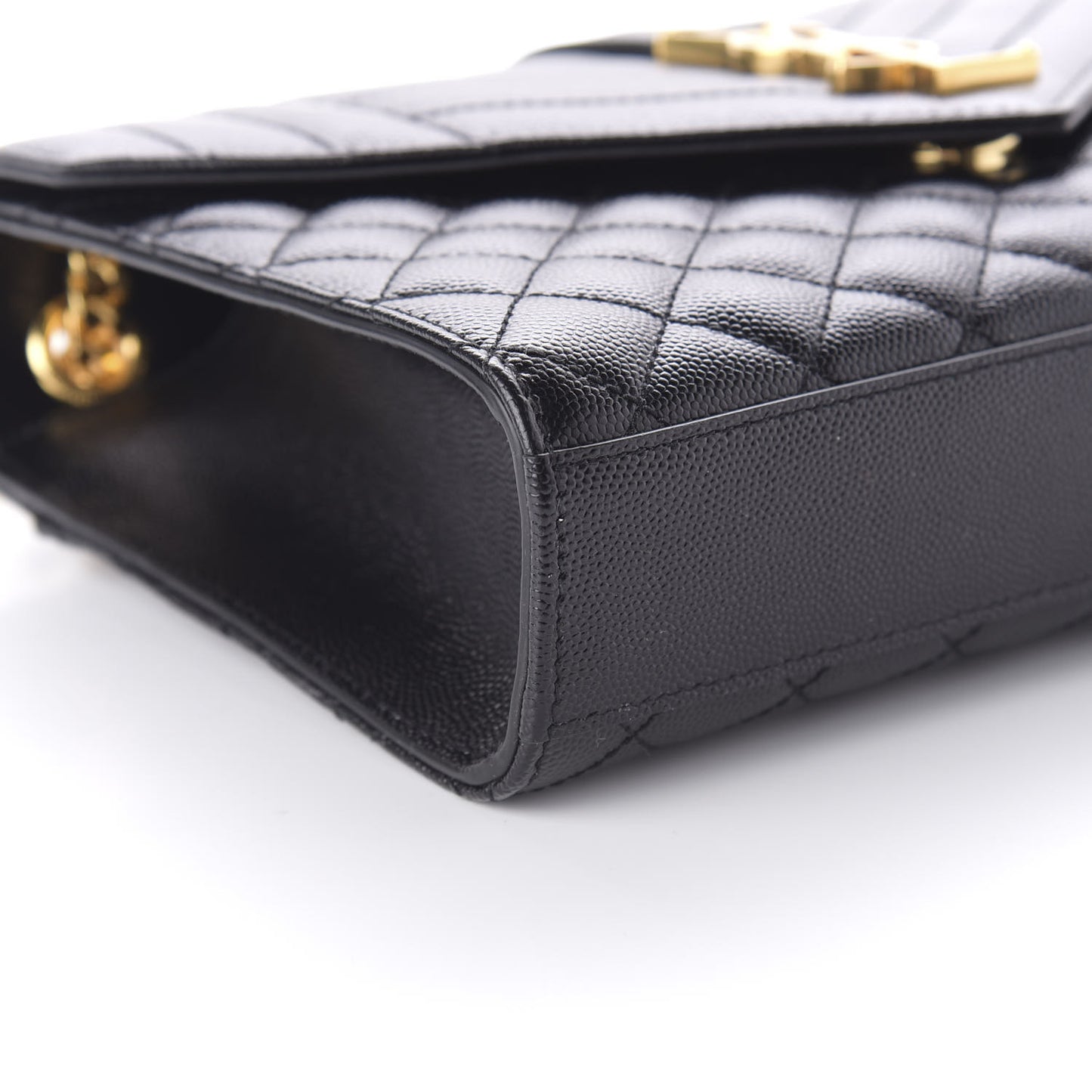 Grain De Poudre Textured Mixed Matelasse Triquilt Medium Monogram Satchel Black