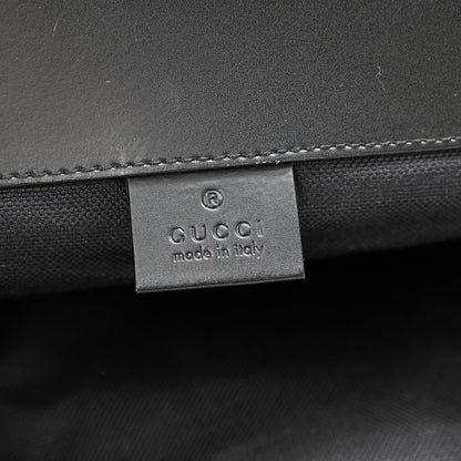Gucci Soft GG Supreme Monogram Calfskin Web Double Buckle Backpack Black 6 of 16
