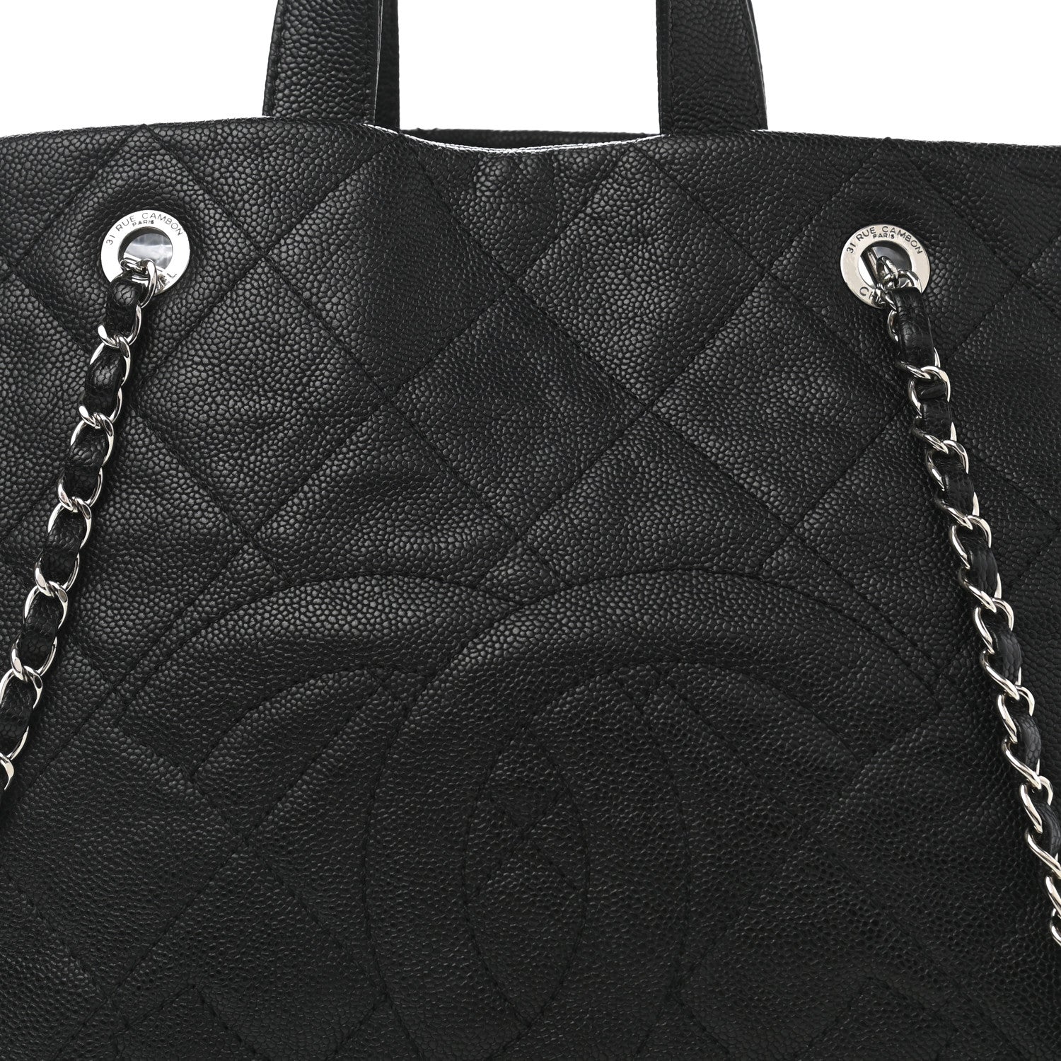Chanel Caviar Quilted Large CC Tote Black 12 of 12