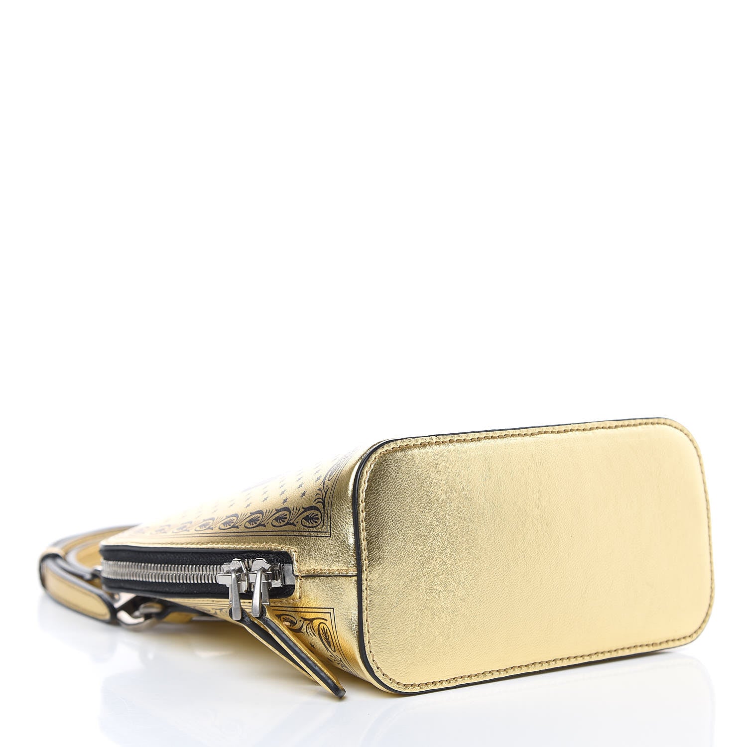 Gucci X SEGA Calfskin GUCCY Stars Mini Dome Shoulder Bag Gold 4 of 10