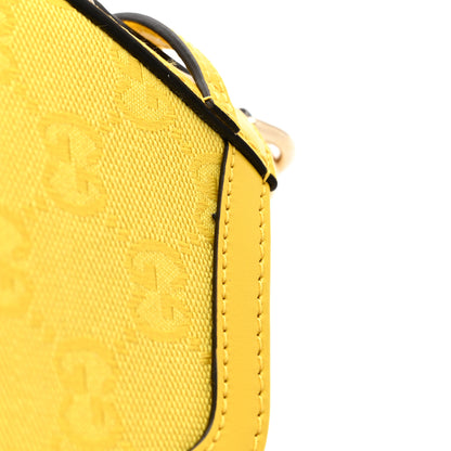 Gucci Calfskin Monogram Mini Moon Side Shoulder Bag Yellow 13 of 13