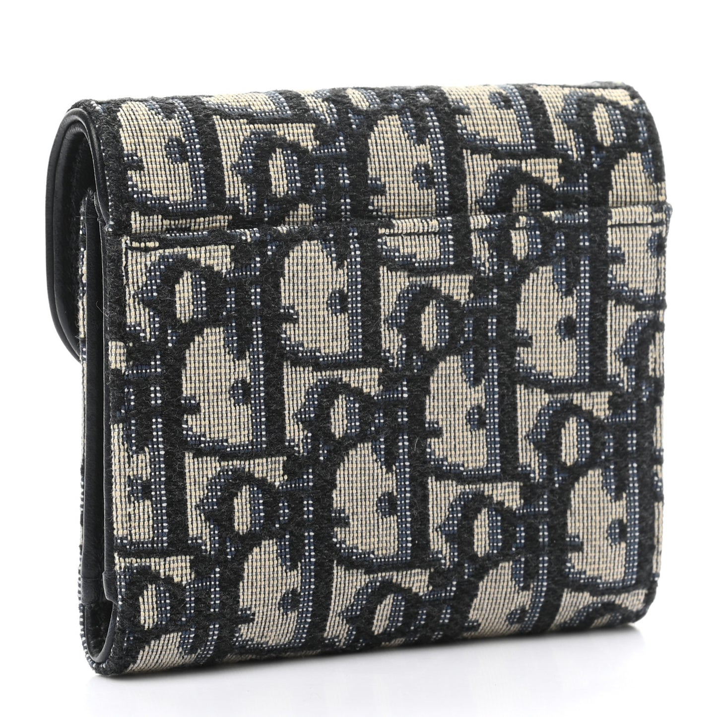 Oblique Saddle Lotus Wallet Blue