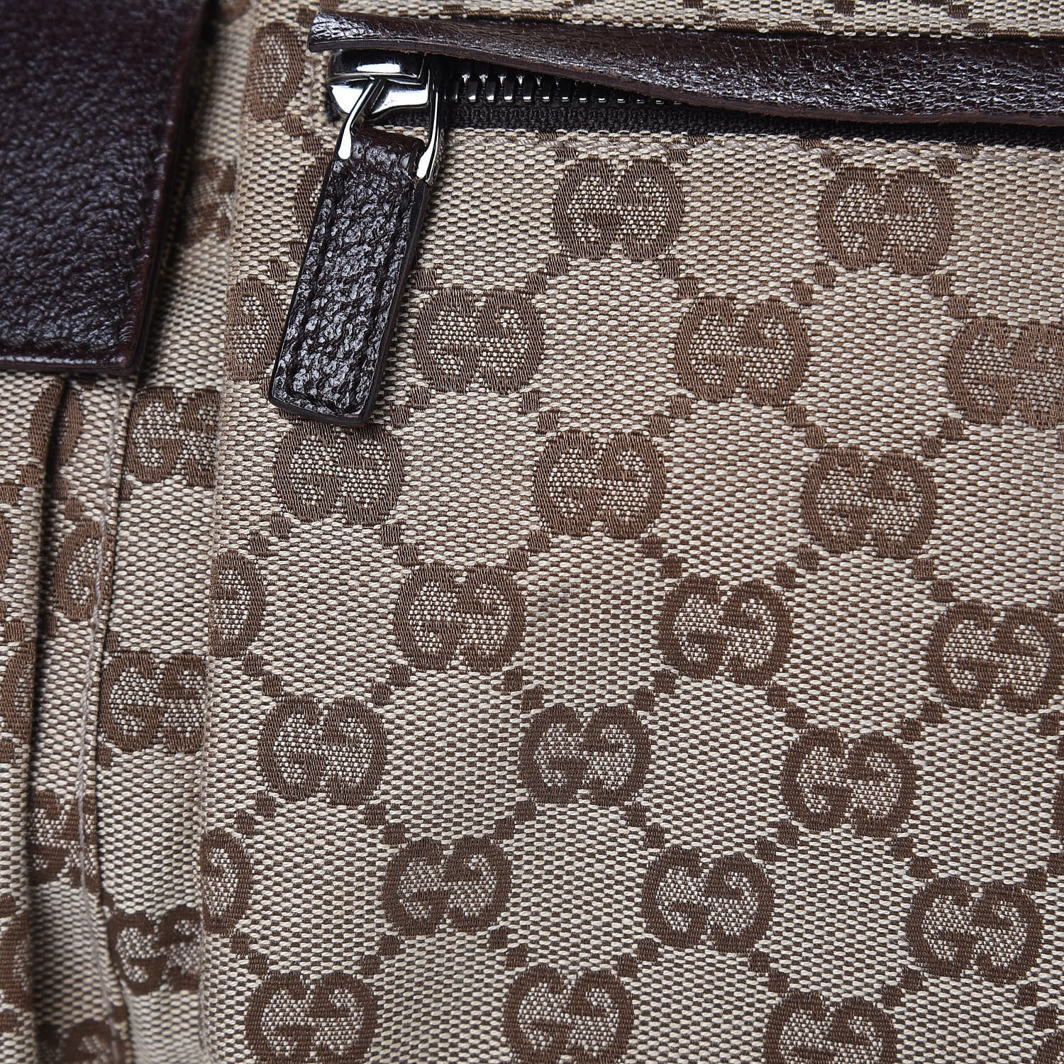 Gucci GG Monogram Double Pocket Belt Bag Dark Brown 9 of 9