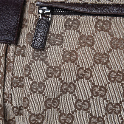 Gucci GG Monogram Double Pocket Belt Bag Dark Brown 9 of 9