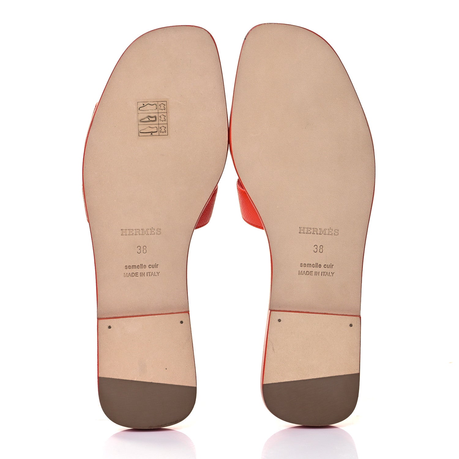 Hermes Epsom Oran Sandals 38 Orange Poppy 5 of 9