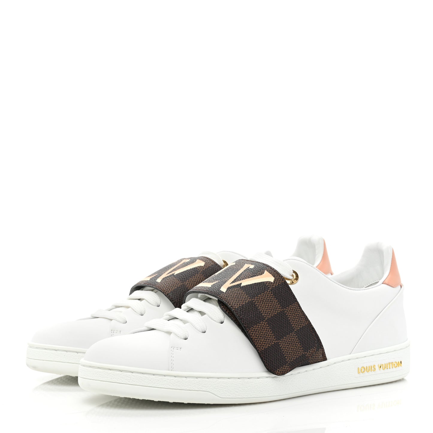 Damier Ebene Front Row Sneaker 40 White