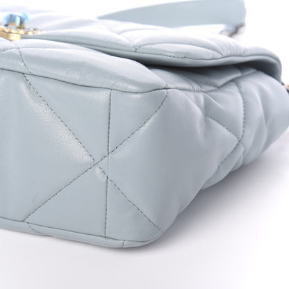 Chanel Goatskin Quilted Large 19 Flap Blue 11 of 11