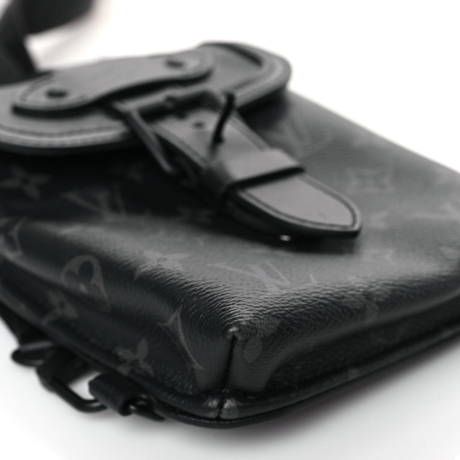 Louis Vuitton Monogram Eclipse Saumur Slingbag Black 7 of 8