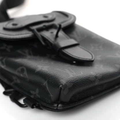 Louis Vuitton Monogram Eclipse Saumur Slingbag Black 7 of 8
