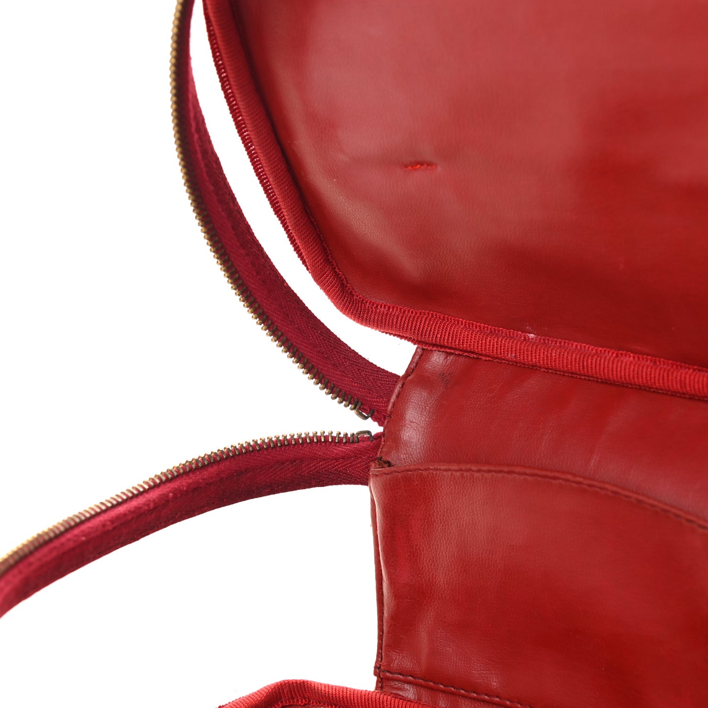 Calfskin PVC Vanity Cosmetic Case Red