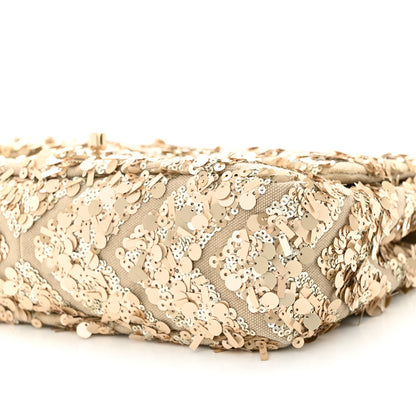 Chanel Sequins Chevron Medium Flap Gold 10 of 11