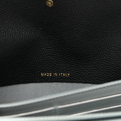 Chanel Caviar Quilted CC Box Gusset Flap Wallet Black 7 of 9