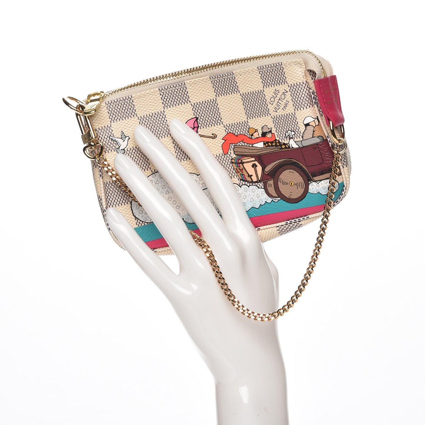 Damier Azur 2015 Christmas Animation Mini Pochette Accessories