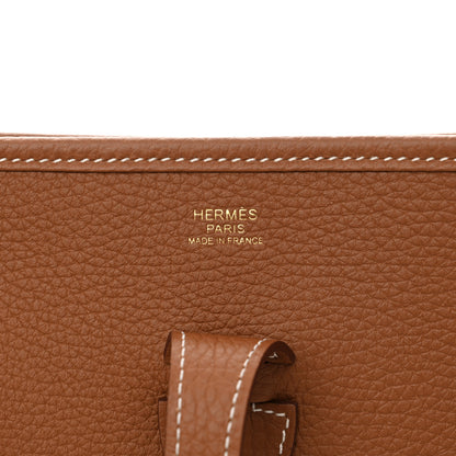 Hermes Taurillon Clemence Evelyne III PM Gold 6 of 11
