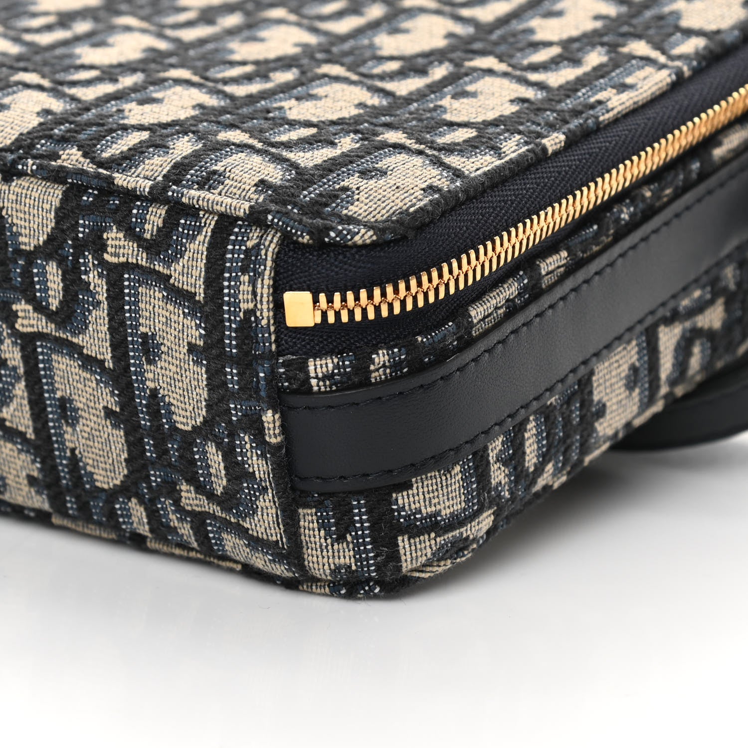 Christian Dior Oblique 30 Montaigne Top Handle Box Bag Blue 9 of 12