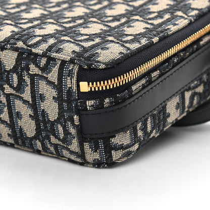 Christian Dior Oblique 30 Montaigne Top Handle Box Bag Blue 9 of 12