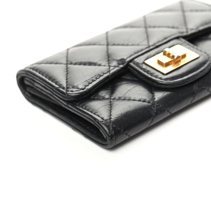 Chanel Aged Calfskin Quilted Reissue Flap Card Holder Black 9 of 10
