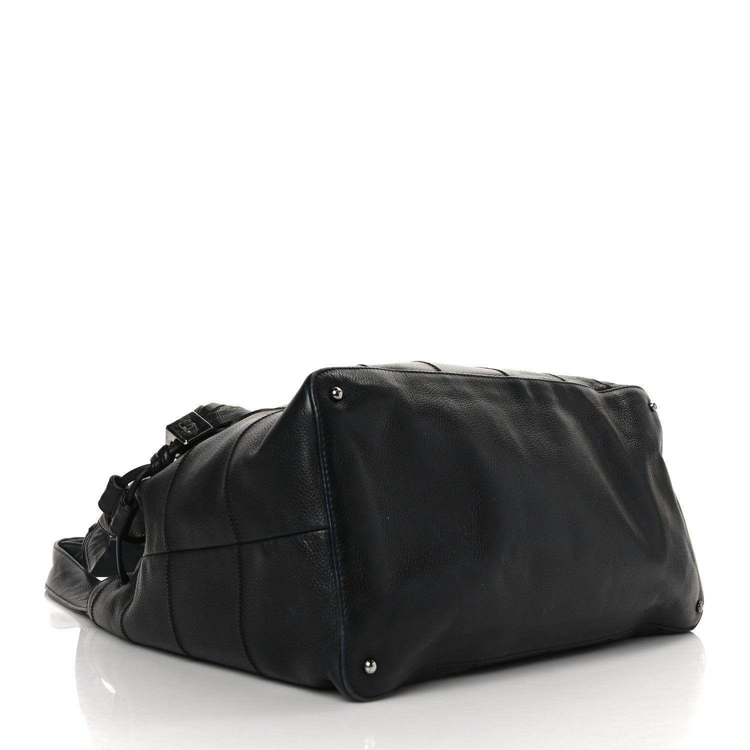 Chanel Calfskin Square Stitched Tassel Bag Black 4 of 9