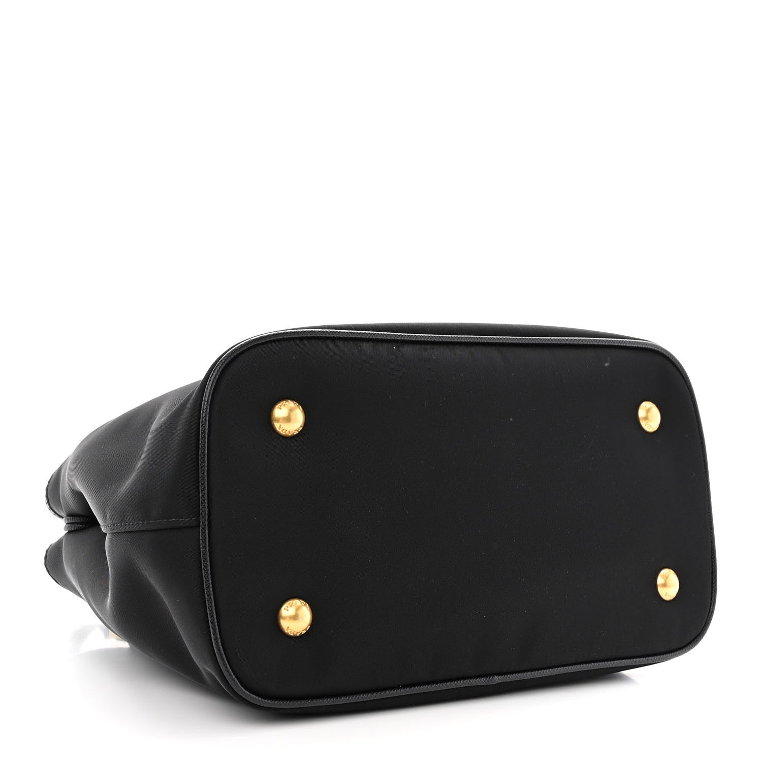 Prada Tessuto Nylon Saffiano Small Tote Black 4 of 11