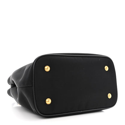 Prada Tessuto Nylon Saffiano Small Tote Black 4 of 11