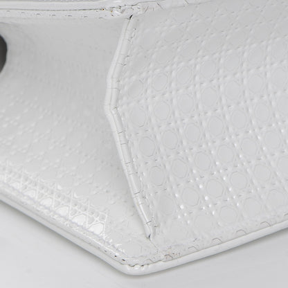 Christian Dior Patent Micro-Cannage Small Diorama Flap Bag White 17 of 21