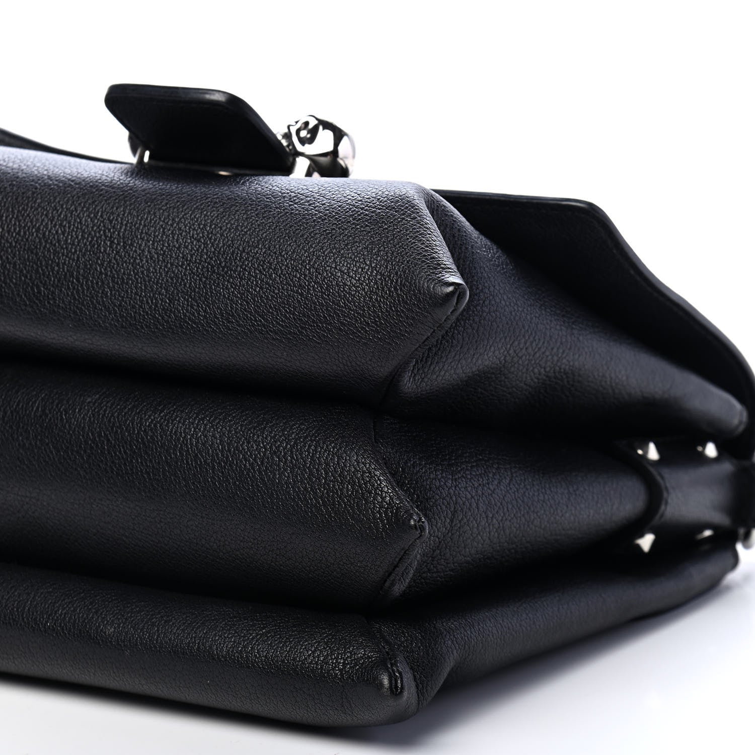 Alexander McQueen Grained Calfskin Twin Skull Crossbody Black 9 of 9