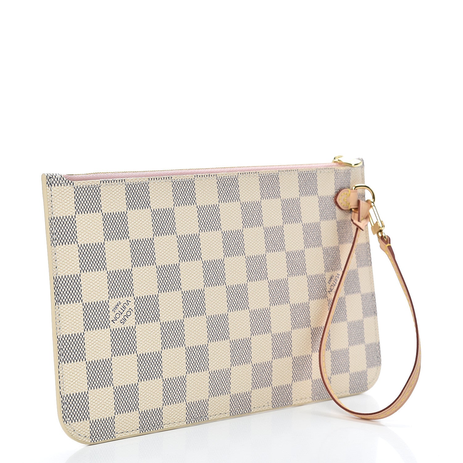 Louis Vuitton Damier Azur Neverfull MM GM Pochette Rose Ballerine 2 of 7