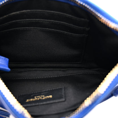 Saint Laurent Calfskin Monogram Phone Pouch Crossbody Bag Blue Majorelle 5 of 11