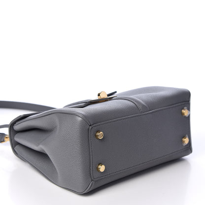 Celine Grained Calfskin Small 16 Top Handle Bag Medium Grey 3 of 9
