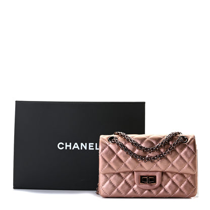 Chanel Metallic Grained Calfskin Quilted 2.55 Reissue Mini Flap Copper Pink 9 of 9