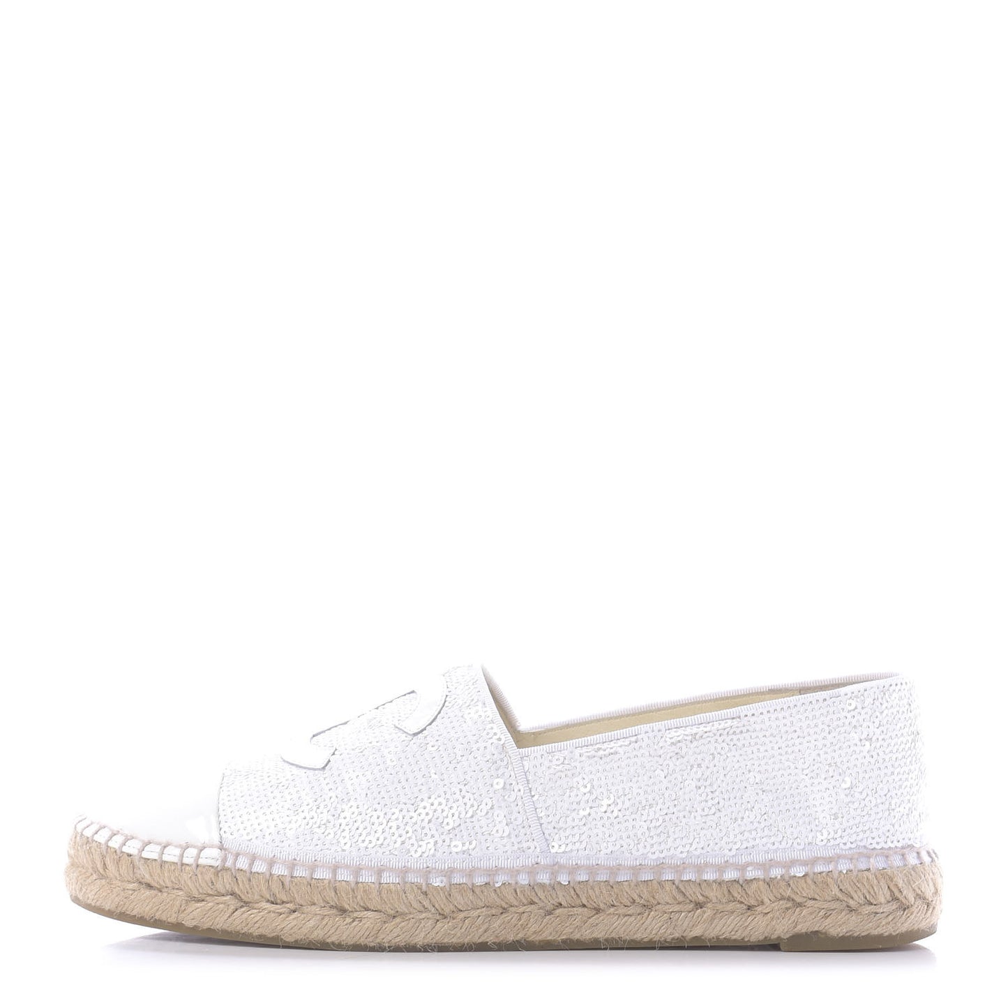 Patent Sequin CC Espadrilles 42 White