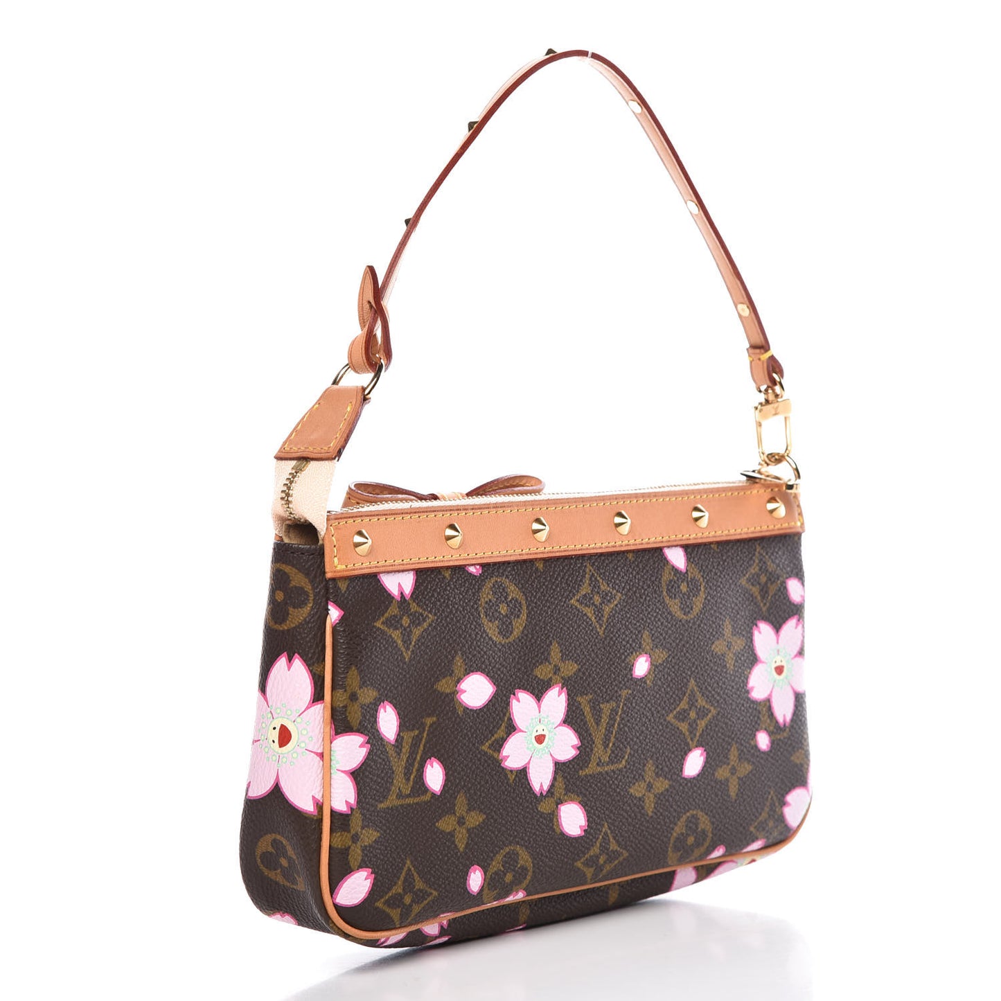 Monogram Cherry Blossom Pochette Accessories Brown