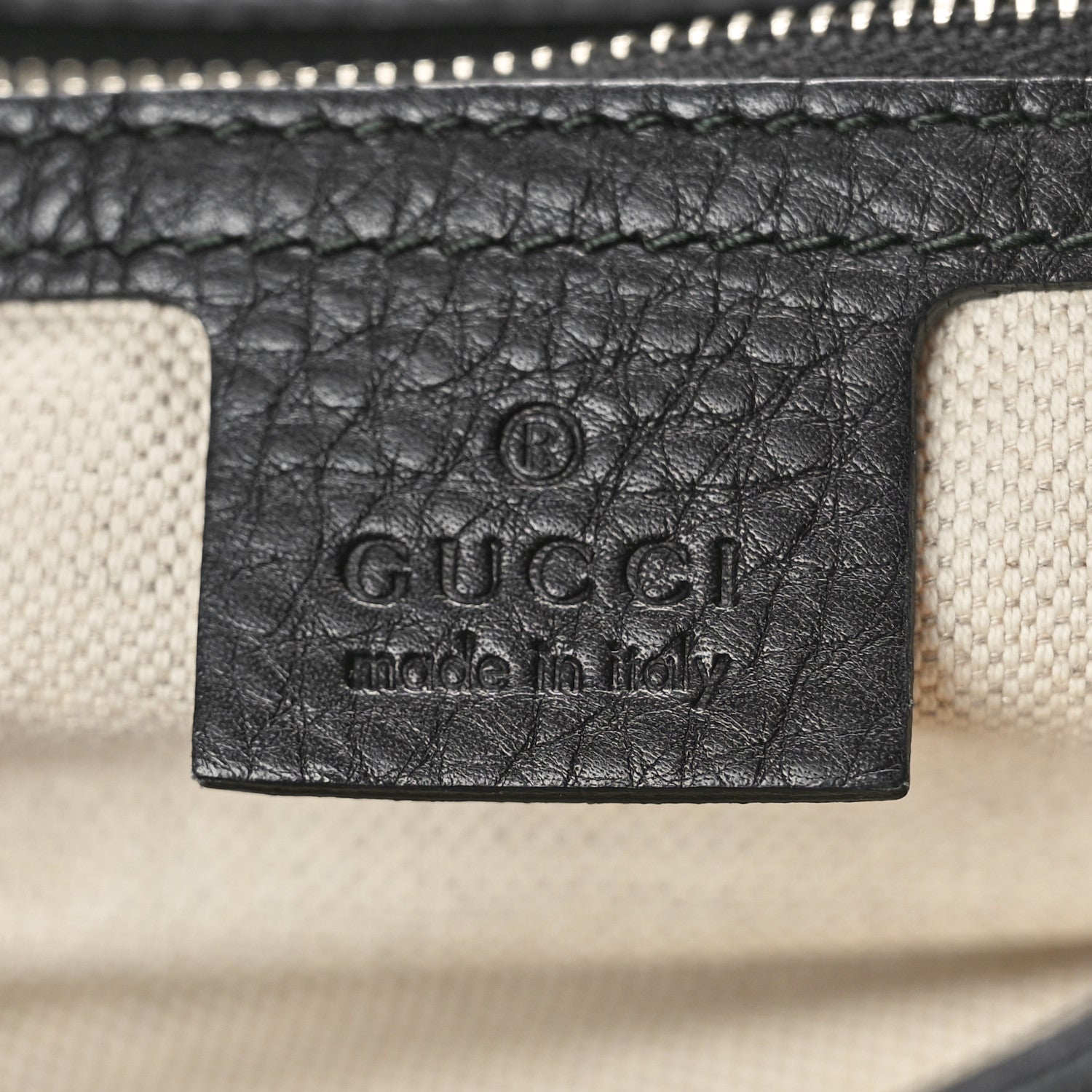 Gucci Pebbled Calfskin Medium Techno Horsebit Shoulder Flap Bag Black 6 of 14