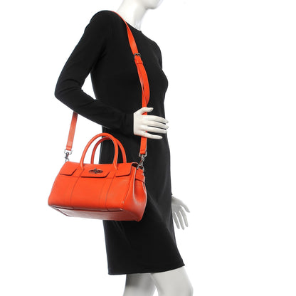 Mulberry Classic Grain Small Bayswater Satchel Bright Orange 2 of 11