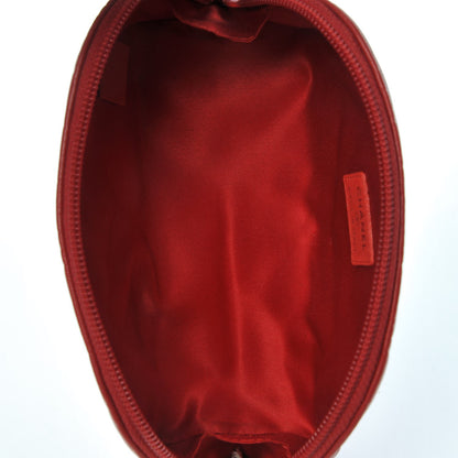 Chanel Lambskin Camellia Embossed Cosmetic Case Red 5 of 8