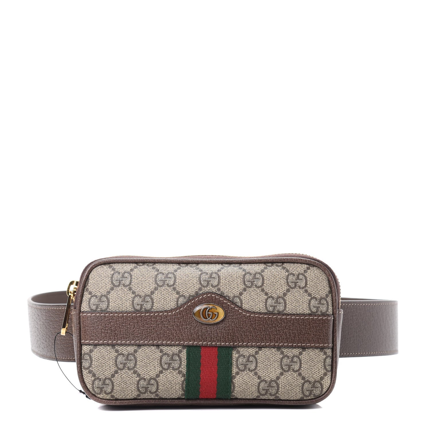 Gucci GG Supreme Monogram Ophidia Belted iPhone Case 85 34 Dark Brown 1 of 10