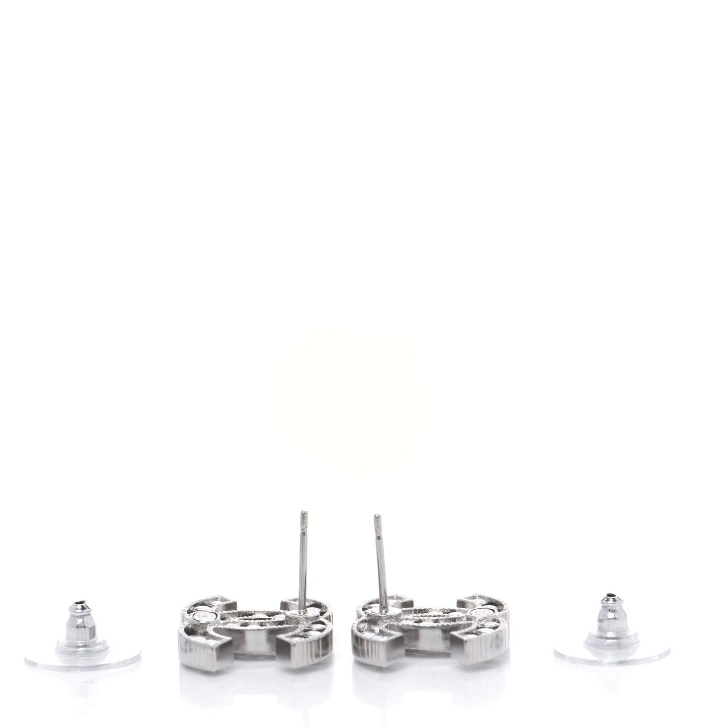 Crystal CC Earrings Silver