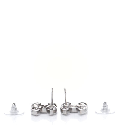 Chanel Crystal CC Earrings Silver 3 of 3