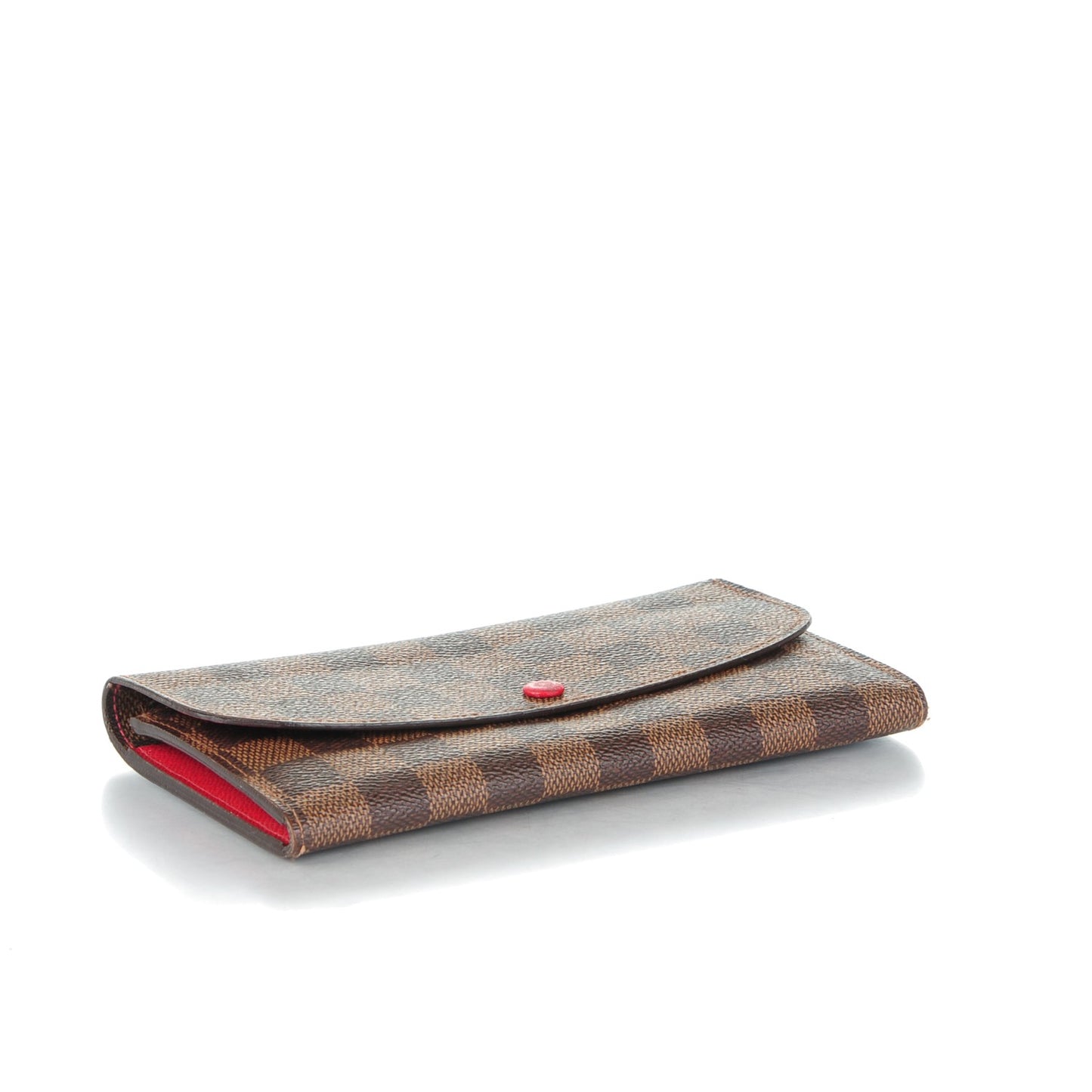 Damier Ebene Emilie Wallet Red