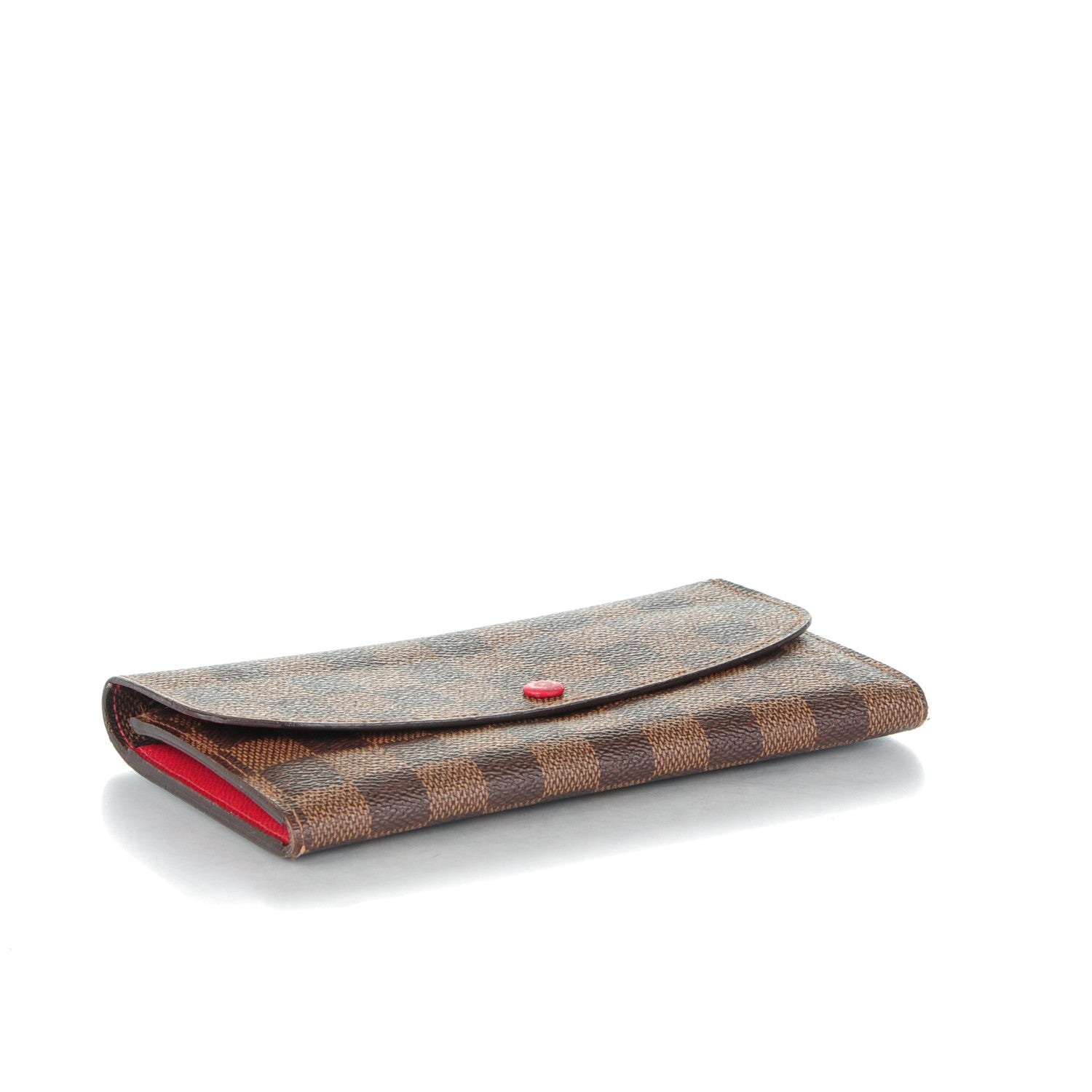 Louis Vuitton Damier Ebene Emilie Wallet Red 4 of 8