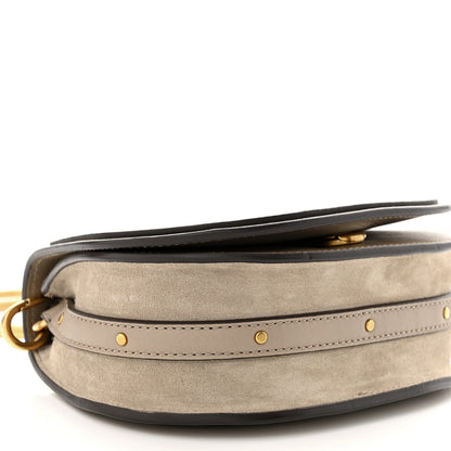 Chloe Calfskin Suede Small Nile Bracelet Bag Motty Grey 9 of 11