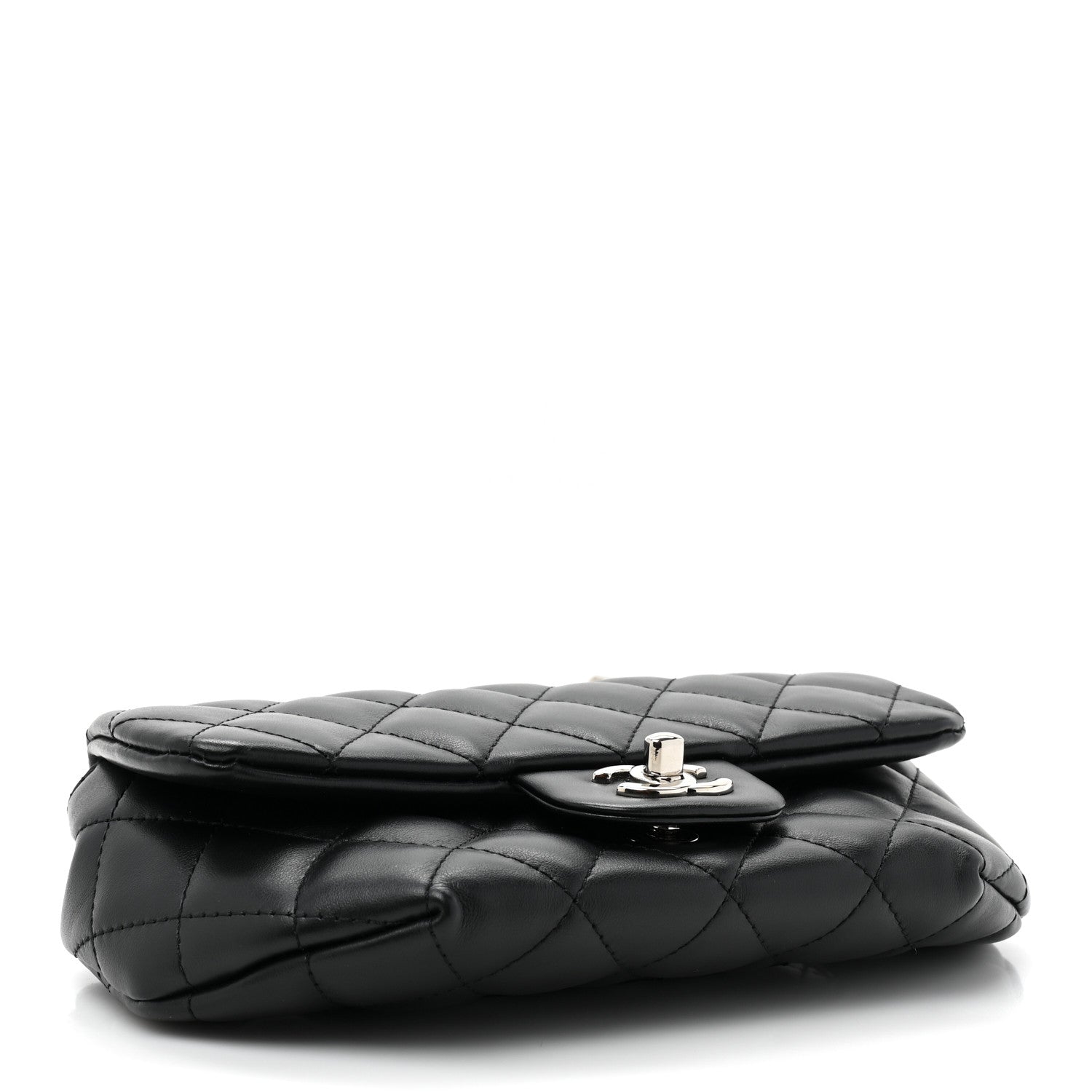 Chanel Calfskin Quilted CC Uniform Flap Belt Bag Black 4 of 11