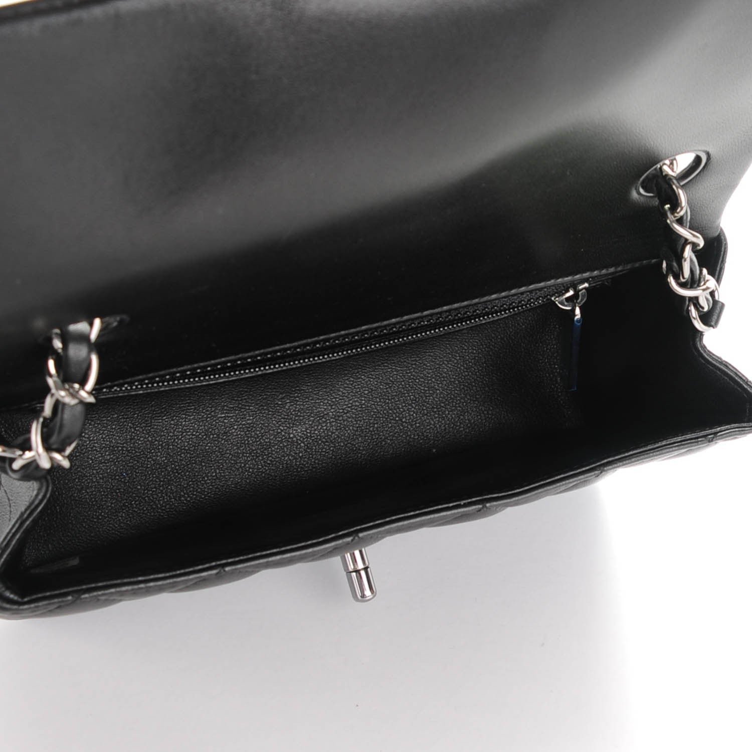 Chanel Lambskin Quilted Mini Rectangular Flap Black 5 of 8