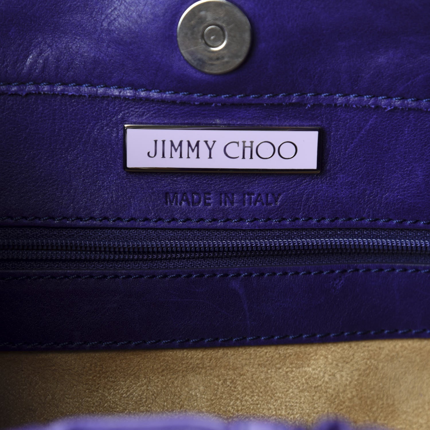 Jimmy Choo Calfskin Star Studded Iman Shoulder Bag Purple 8 of 10