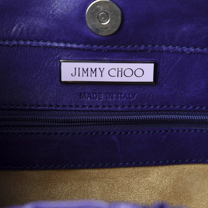 Jimmy Choo Calfskin Star Studded Iman Shoulder Bag Purple 8 of 10