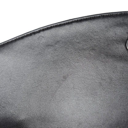 Balenciaga Shiny Goatksin Logo Embossed Monochrome M BB Round Shoulder Bag Black 9 of 11