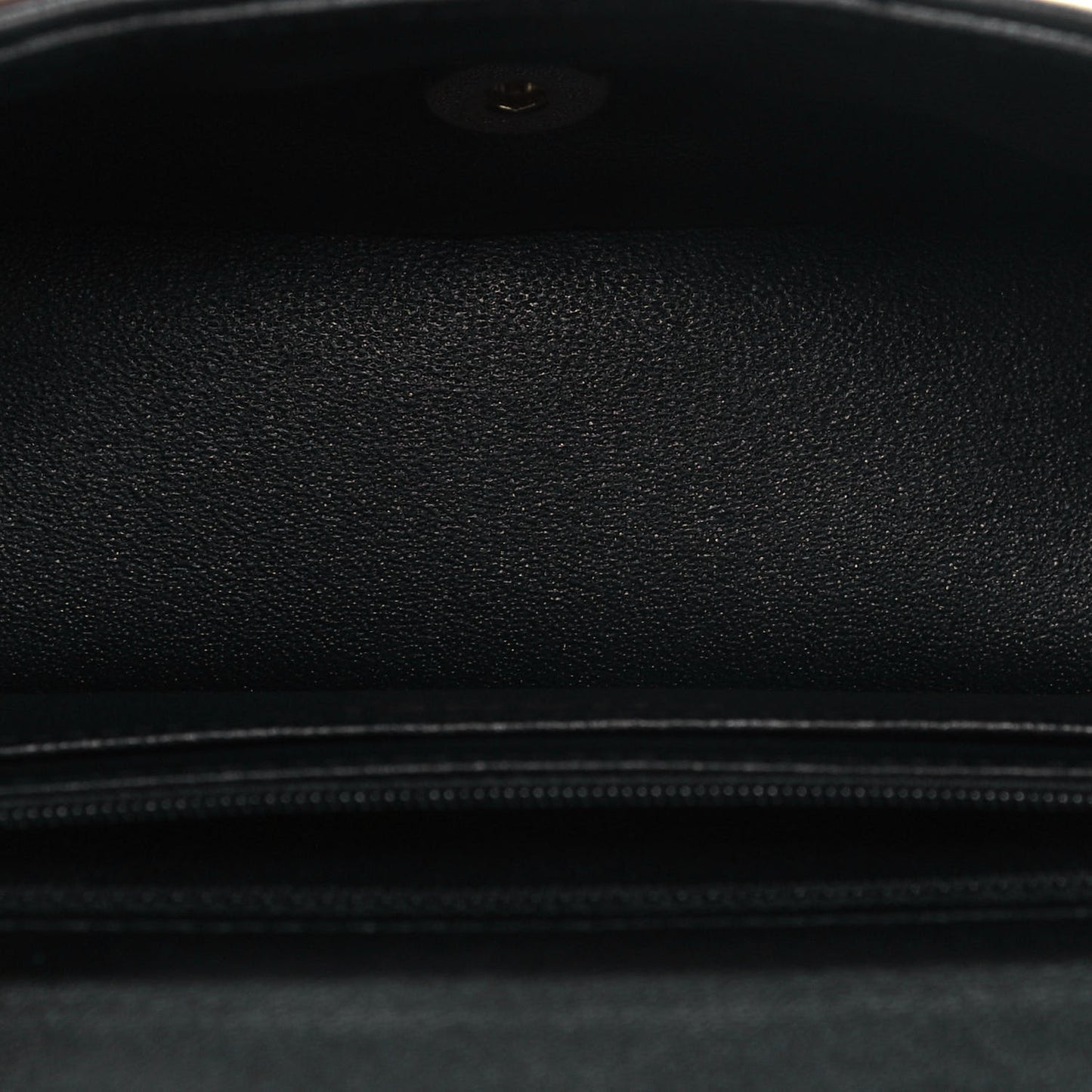 Lambskin Chevron Quilted Mini Rectangular Flap Black