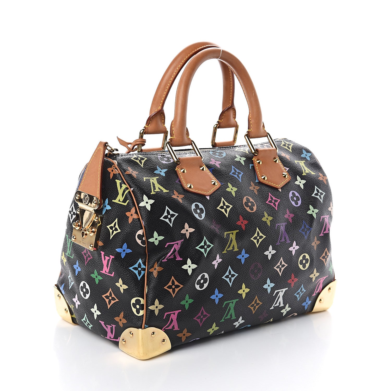 Louis Vuitton Monogram Multicolor Speedy 30 Black 2 of 7
