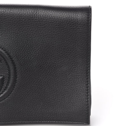Gucci Pebbled Calfskin Medium Soho Clutch Black 12 of 14