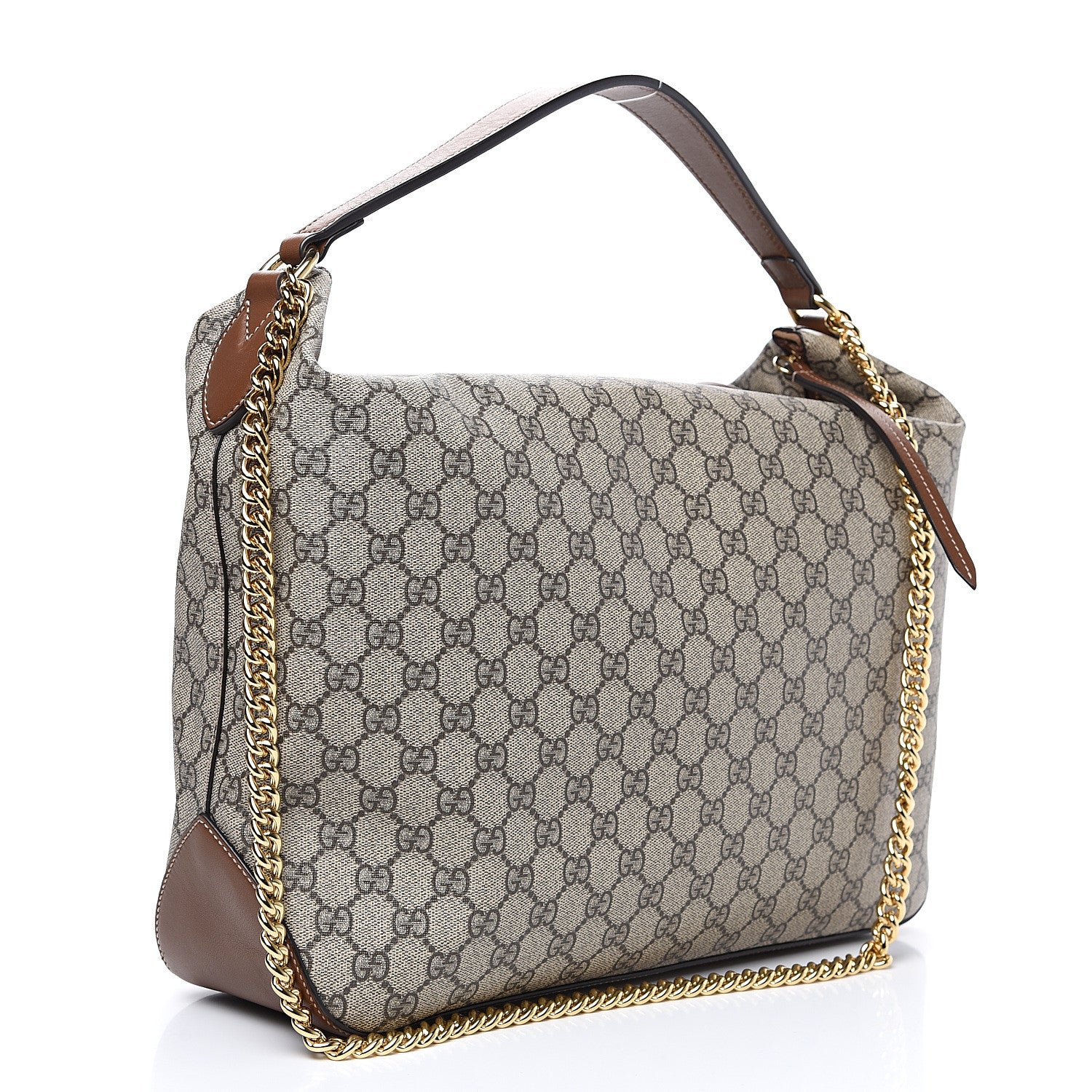 Gucci GG Supreme Monogram Large Linea A Hobo Light Brown 2 of 9
